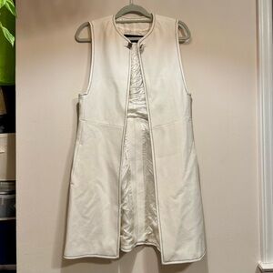 Zara Basic Collection Longline White Structured Vest – M